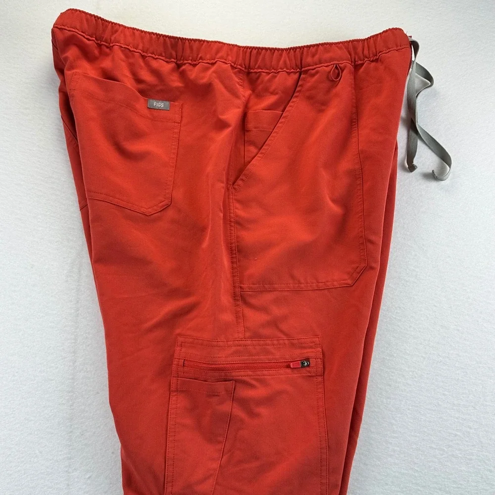FIGS Cairo Straight Leg Scrub Pants Mens XXL Tall Coral Red TM3001T PO 4939